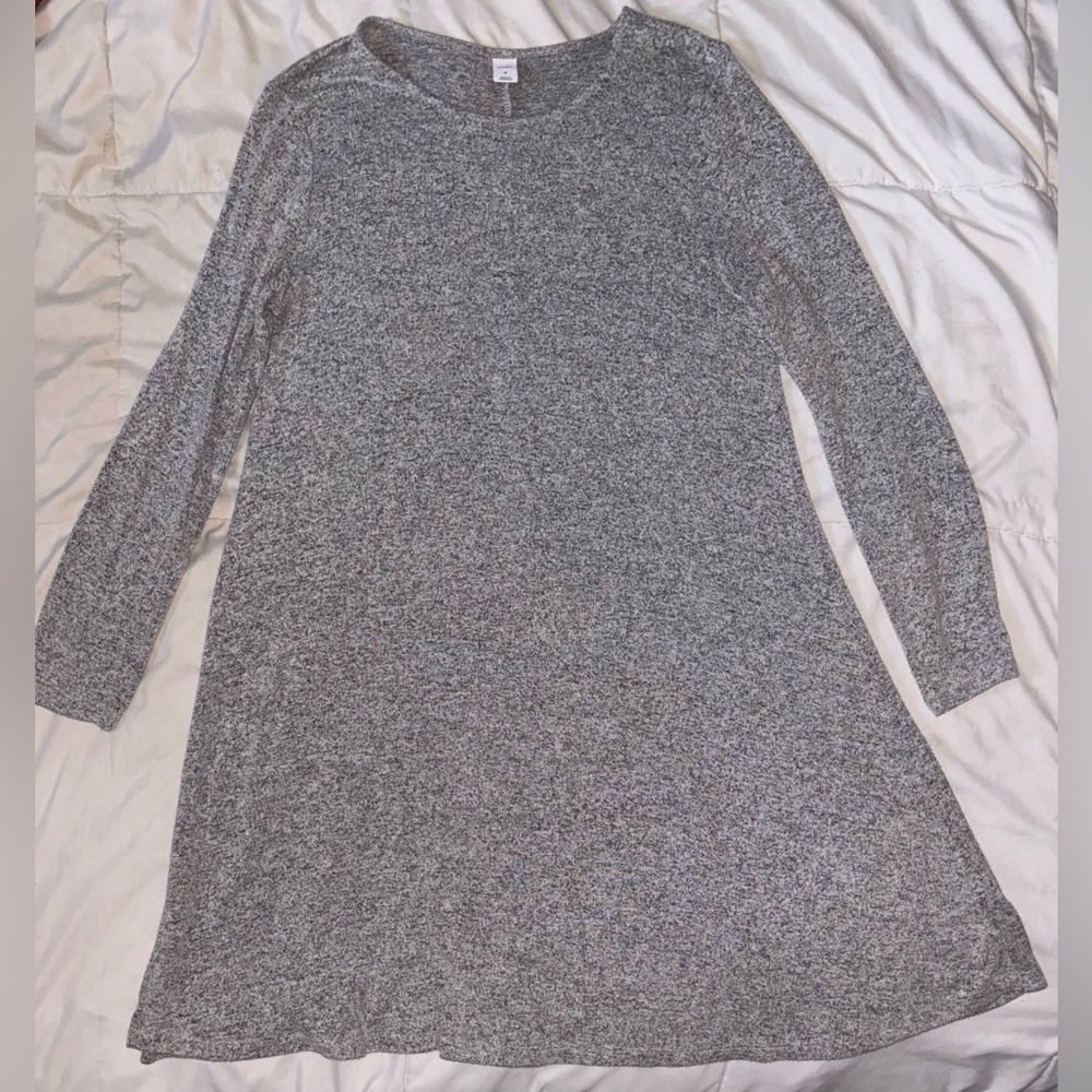 Old Navy Heather Gray Long Sleeve Dress